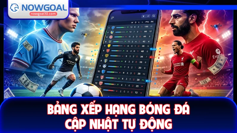 Bảng xếp hạng bóng đá cập nhật tự động theo thời gian thực Bảng xếp hạng bóng đá cập nhật tự động theo thời gian thực